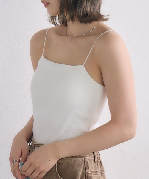 RETRO GIRL(レトロガール)の「アソートカップ付キャミ(キャミソール・レディース・ブラック系その他/シルバー/ライトベージュ/ブラック/オフホワイト・FREE)」の2枚目の写真