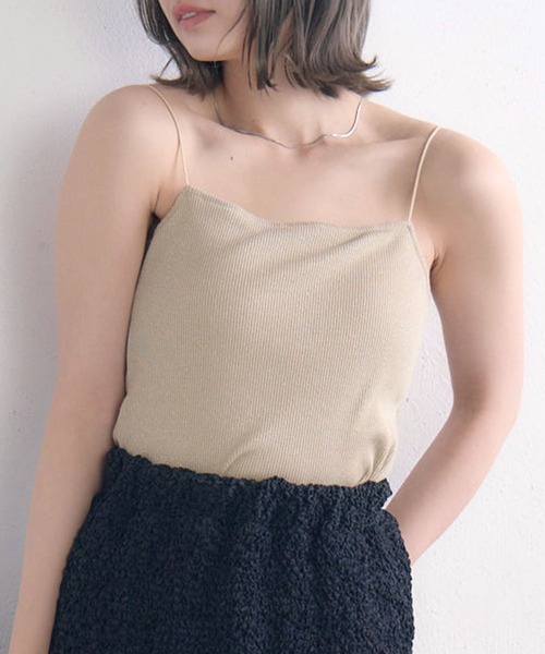 RETRO GIRL(レトロガール)の「アソートカップ付キャミ(キャミソール・レディース・ブラック系その他/シルバー/ライトベージュ/ブラック/オフホワイト・FREE)」の5枚目の写真