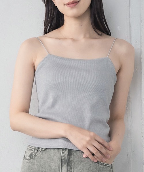 RETRO GIRL(レトロガール)の「アソートカップ付キャミ(キャミソール・レディース・ブラック系その他/シルバー/ライトベージュ/ブラック/オフホワイト・FREE)」の1枚目の写真