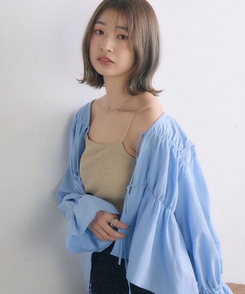 RETRO GIRL(レトロガール)の「アソートカップ付キャミ(キャミソール・レディース・ブラック系その他/シルバー/ライトベージュ/ブラック/オフホワイト・FREE)」の6枚目の写真