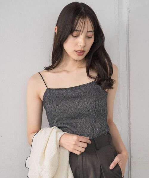 RETRO GIRL(レトロガール)の「アソートカップ付キャミ(キャミソール・レディース・ブラック系その他/シルバー/ライトベージュ/ブラック/オフホワイト・FREE)」の8枚目の写真