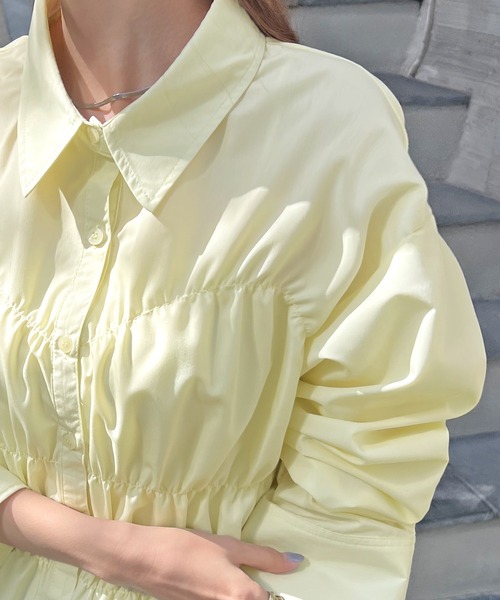 Futier land（フューティアランド）の「ブロードシャーリングシャツ（シャツ/ブラウス・レディース・チャコールグレー/イエロー/ブルー/オフホワイト・FREE）」の13枚目の写真