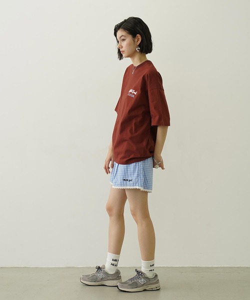MILKFED.(ミルクフェド)の「BEAR AND PARFAIT WIDE S/S TEE(Tシャツ/カットソー・レディース・ブラウン/ライトパープル/オートミール・L/M)」の9枚目の写真