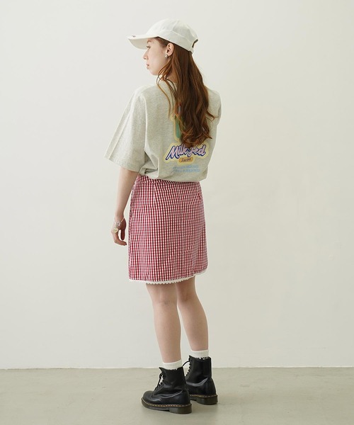 MILKFED.(ミルクフェド)の「BEAR AND PARFAIT WIDE S/S TEE(Tシャツ/カットソー・レディース・ブラウン/ライトパープル/オートミール・L/M)」の17枚目の写真