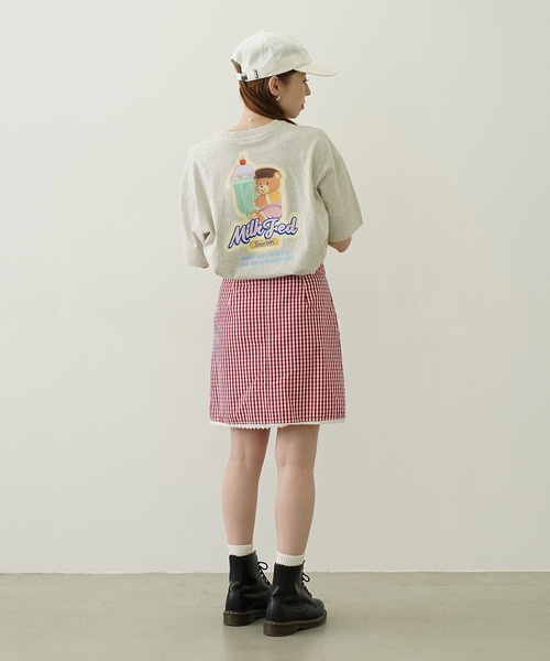 MILKFED.(ミルクフェド)の「BEAR AND PARFAIT WIDE S/S TEE(Tシャツ/カットソー・レディース・ブラウン/ライトパープル/オートミール・L/M)」の18枚目の写真