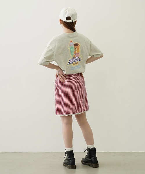 MILKFED.(ミルクフェド)の「BEAR AND PARFAIT WIDE S/S TEE(Tシャツ/カットソー・レディース・ブラウン/ライトパープル/オートミール・L/M)」の19枚目の写真