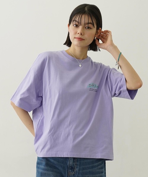 MILKFED.(ミルクフェド)の「BEAR AND PARFAIT WIDE S/S TEE(Tシャツ/カットソー・レディース・ブラウン/ライトパープル/オートミール・L/M)」の20枚目の写真