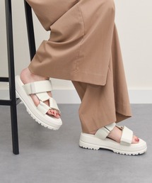 PARADIS COULEUR | 【PARADIS COULEUR】ワイドベルクロ厚底ミュールサンダル(352114)(サンダル)