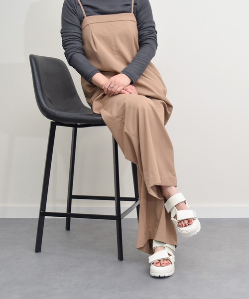 PARADIS COULEUR（パラディクルール）の「【PARADIS COULEUR】ワイドベルクロ厚底ミュールサンダル(352114)（サンダル・レディース・ブラック/オフホワイト/シルバー・23.5/24/23/22.5）」の10枚目の写真