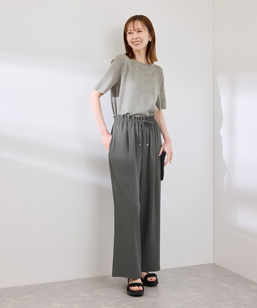 ROPE' PICNIC（ロペピクニック）の「【3サイズ展開】ステファニージョガーイージーワイドパンツ（その他パンツ・レディース・サックスブルー/ベージュ系その他/チャコールグレー/ピンク・40/38/36）」の21枚目の写真