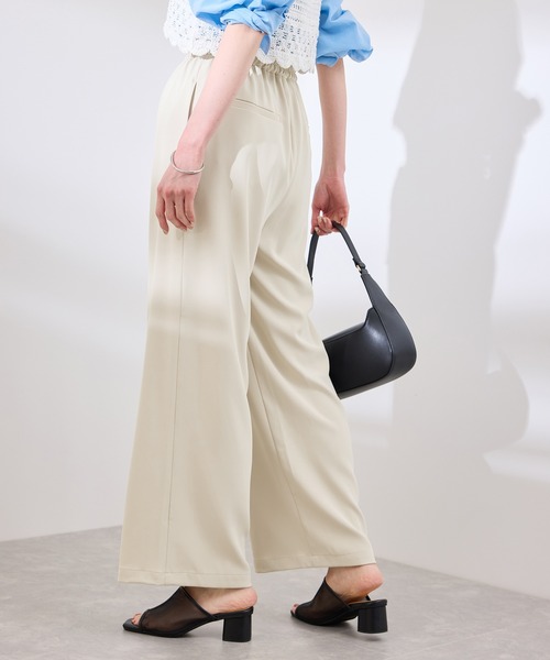 ROPE' PICNIC（ロペピクニック）の「【3サイズ展開】ステファニージョガーイージーワイドパンツ（その他パンツ・レディース・サックスブルー/ベージュ系その他/チャコールグレー/ピンク・40/38/36）」の16枚目の写真