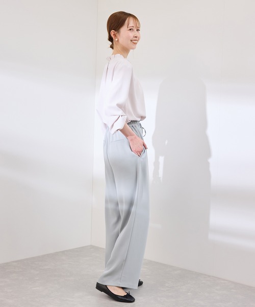 ROPE' PICNIC（ロペピクニック）の「【3サイズ展開】ステファニージョガーイージーワイドパンツ（その他パンツ・レディース・サックスブルー/ベージュ系その他/チャコールグレー/ピンク・40/38/36）」の8枚目の写真