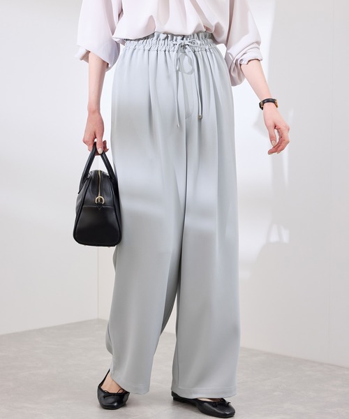 ROPE' PICNIC（ロペピクニック）の「【3サイズ展開】ステファニージョガーイージーワイドパンツ（その他パンツ・レディース・サックスブルー/ベージュ系その他/チャコールグレー/ピンク・40/38/36）」の9枚目の写真