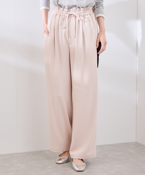 ROPE' PICNIC（ロペピクニック）の「【3サイズ展開】ステファニージョガーイージーワイドパンツ（その他パンツ・レディース・サックスブルー/ベージュ系その他/チャコールグレー/ピンク・40/38/36）」の5枚目の写真