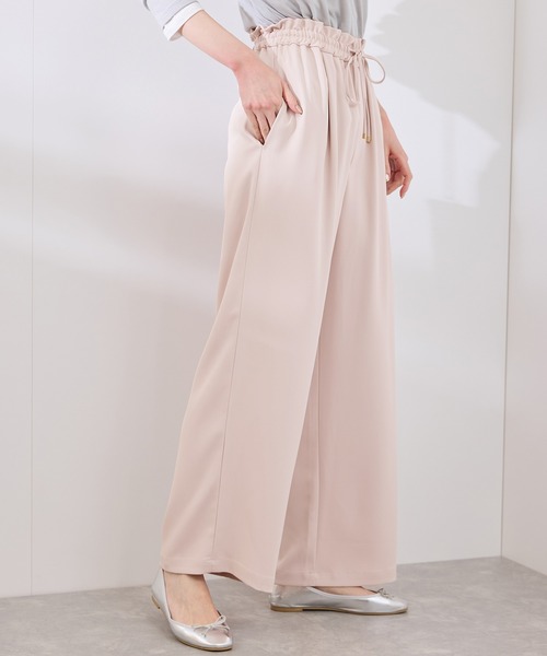 ROPE' PICNIC（ロペピクニック）の「【3サイズ展開】ステファニージョガーイージーワイドパンツ（その他パンツ・レディース・サックスブルー/ベージュ系その他/チャコールグレー/ピンク・40/38/36）」の6枚目の写真