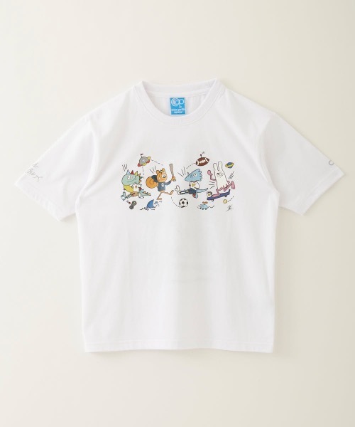 Ocean Pacific(オーシャンパシフィック)の「【OP/オーピー】キッズアーティストコラボTシャツ バックプリント(Tシャツ/カットソー・キッズ・ヘザーグレー/ホワイト/チャコールグレー・110/120/130/140/150/160/100)」の2枚目の写真