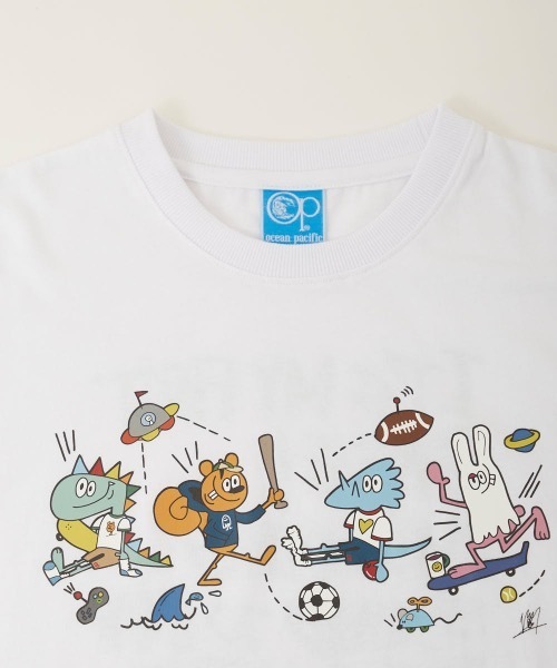 Ocean Pacific(オーシャンパシフィック)の「【OP/オーピー】キッズアーティストコラボTシャツ バックプリント(Tシャツ/カットソー・キッズ・ヘザーグレー/ホワイト/チャコールグレー・110/120/130/140/150/160/100)」の11枚目の写真