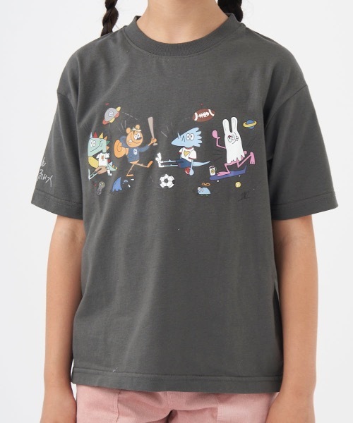 Ocean Pacific(オーシャンパシフィック)の「【OP/オーピー】キッズアーティストコラボTシャツ バックプリント(Tシャツ/カットソー・キッズ・ヘザーグレー/ホワイト/チャコールグレー・110/120/130/140/150/160/100)」の6枚目の写真