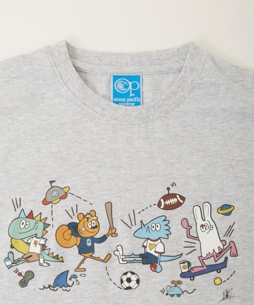 Ocean Pacific(オーシャンパシフィック)の「【OP/オーピー】キッズアーティストコラボTシャツ バックプリント(Tシャツ/カットソー・キッズ・ヘザーグレー/ホワイト/チャコールグレー・110/120/130/140/150/160/100)」の22枚目の写真