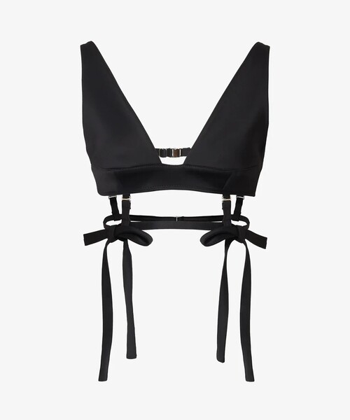 STUDIOUS（ステュディオス）の「【POOLDE/プールデ】Bow Bra Top/ブラトップス（その他トップス・レディース・ブラック/ベージュ・S/M）」の2枚目の写真