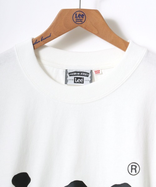 Lee(リー)の「Lee/リー SUPERSIZED LEE LOGO SS TEE/オーバーサイズ ビッグロゴ プリント 半袖Tシャツ/フリーサイズ/レディース メンズ(Tシャツ/カットソー・レディース・ホワイト/ブラック・FREE)」の6枚目の写真