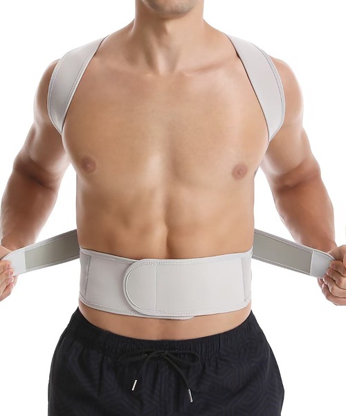 CALIFORNIA OUTFITTERS（カリフォルニア アウトフィッターズ）の「3-3A1 姿勢補助ベルト 猫背 背筋 補正 サポート（インナーウェア/肌着・メンズ・ライトグレー・S/M/L/XL）」の5枚目の写真