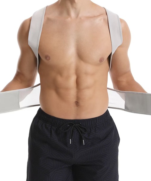 CALIFORNIA OUTFITTERS（カリフォルニア アウトフィッターズ）の「3-3A1 姿勢補助ベルト 猫背 背筋 補正 サポート（インナーウェア/肌着・メンズ・ライトグレー・S/M/L/XL）」の3枚目の写真