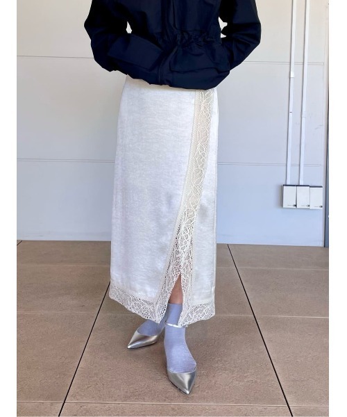 ESTNATION（エストネーション）の「ESTNATION / スリットタイトスカート（スカート・レディース・ブラック/オフホワイト・36/38）」の12枚目の写真