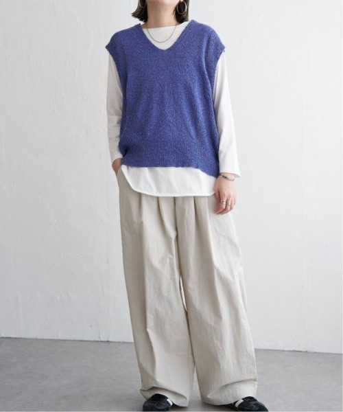 LBC（エルビーシー）の「ミニブークレ2WAYベスト（ベスト・レディース・チャコールグレー/ブルー/オレンジ/コーラル・M）」の9枚目の写真