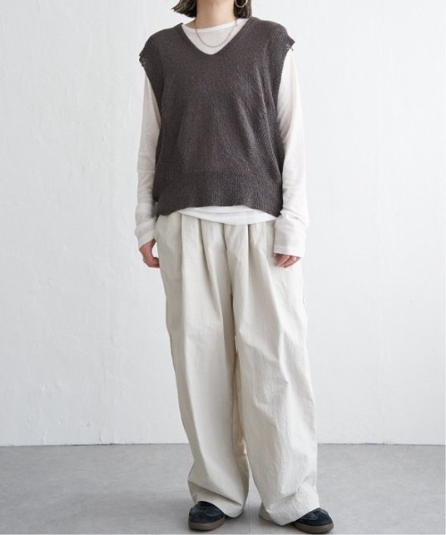 LBC（エルビーシー）の「ミニブークレ2WAYベスト（ベスト・レディース・チャコールグレー/ブルー/オレンジ/コーラル・M）」の8枚目の写真