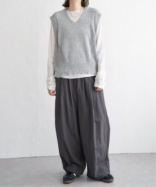 LBC（エルビーシー）の「ミニブークレ2WAYベスト（ベスト・レディース・チャコールグレー/ブルー/オレンジ/コーラル・M）」の10枚目の写真