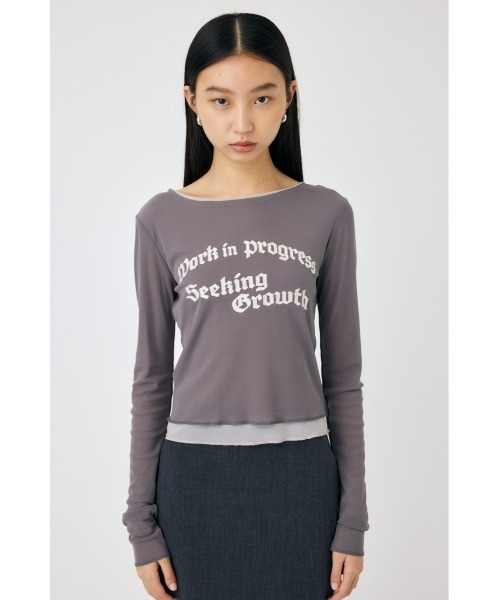 MOUSSY 蝶のグラフィック ロングスリーブTシャツ MOUSSY 蝶のグラフィック ロングスリーブTシャツ