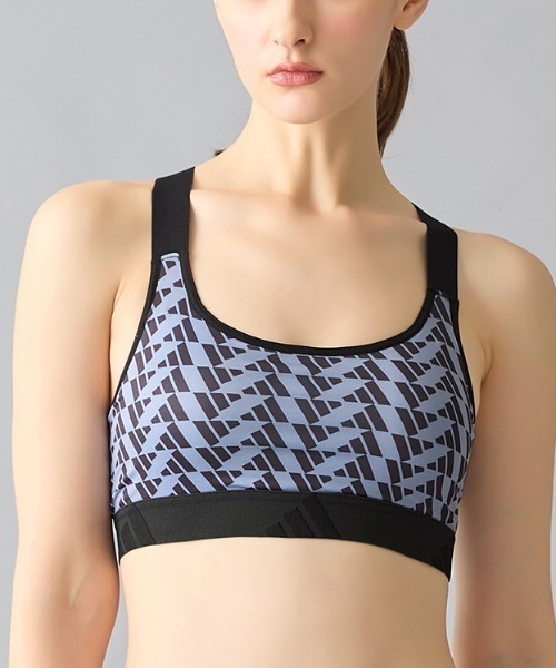 ５点！スポーツブラ トップス アディダス レースブラジャー シルバー光沢 迷彩 アディダス adidas スポーツブラ ハーフトップ センターロゴ