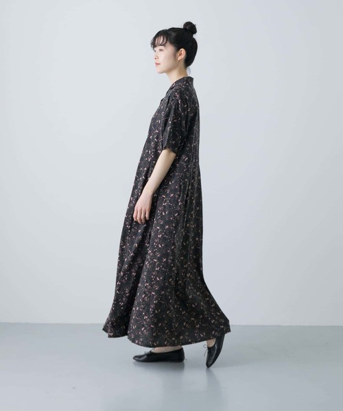 お値下げ不可|kagure かぐれ|フラワープリントワンピース 花柄 モノトーン 小花柄プリントワンピース(ワンピース)|かぐれ(カグレ)の