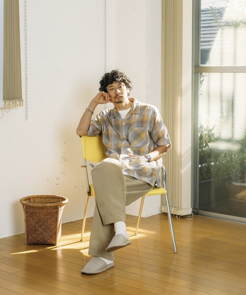 PENDLETON（ペンドルトン）の「PENDLETON/ペンドルトン 別注 ダブルガーゼ ショートスリーブ チェックシャツ（シャツ/ブラウス・メンズ・ブルー/イエロー・MEDIUM/LARGE）」の5枚目の写真