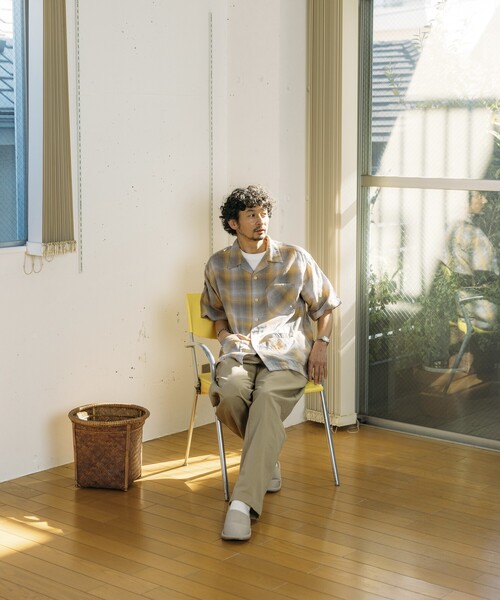 PENDLETON（ペンドルトン）の「PENDLETON/ペンドルトン 別注 ダブルガーゼ ショートスリーブ チェックシャツ（シャツ/ブラウス・メンズ・ブルー/イエロー・MEDIUM/LARGE）」の6枚目の写真