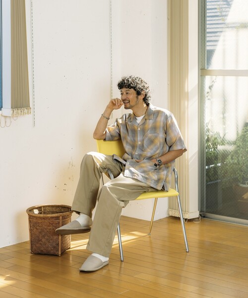 PENDLETON（ペンドルトン）の「PENDLETON/ペンドルトン 別注 ダブルガーゼ ショートスリーブ チェックシャツ（シャツ/ブラウス・メンズ・ブルー/イエロー・MEDIUM/LARGE）」の8枚目の写真