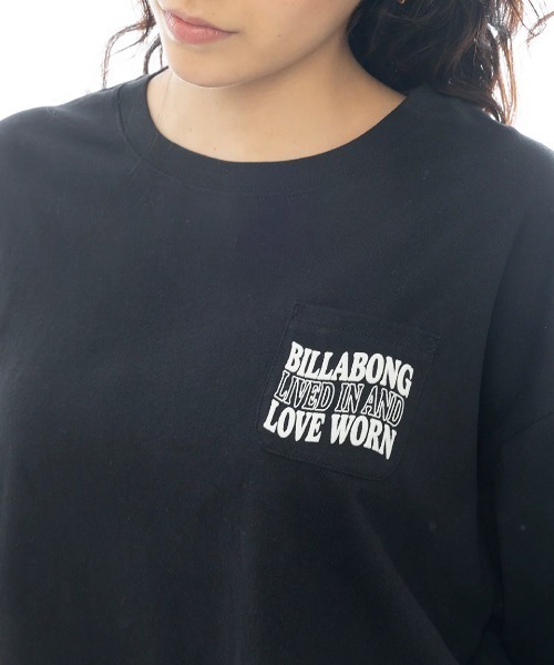 BILLABONG(ビラボン)の「BILLABONG レディース FLAG LOGO LOOSE CROPPED TEE Tシャツ 【2025年春夏モデル】/ビラボンロゴバックプリントクルーネック半袖Tシャツ(Tシャツ/カットソー・レディース・ホワイト/パープル系その他/グリーン系その他/ブラック・MEDIUM)」の15枚目の写真
