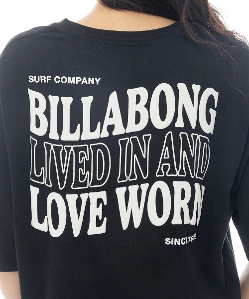 BILLABONG(ビラボン)の「BILLABONG レディース FLAG LOGO LOOSE CROPPED TEE Tシャツ 【2025年春夏モデル】/ビラボンロゴバックプリントクルーネック半袖Tシャツ(Tシャツ/カットソー・レディース・ホワイト/パープル系その他/グリーン系その他/ブラック・MEDIUM)」の16枚目の写真