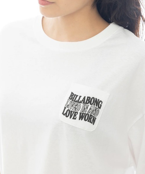 BILLABONG(ビラボン)の「BILLABONG レディース FLAG LOGO LOOSE CROPPED TEE Tシャツ 【2025年春夏モデル】/ビラボンロゴバックプリントクルーネック半袖Tシャツ(Tシャツ/カットソー・レディース・ホワイト/パープル系その他/グリーン系その他/ブラック・MEDIUM)」の7枚目の写真