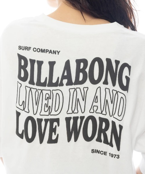 BILLABONG(ビラボン)の「BILLABONG レディース FLAG LOGO LOOSE CROPPED TEE Tシャツ 【2025年春夏モデル】/ビラボンロゴバックプリントクルーネック半袖Tシャツ(Tシャツ/カットソー・レディース・ホワイト/パープル系その他/グリーン系その他/ブラック・MEDIUM)」の8枚目の写真