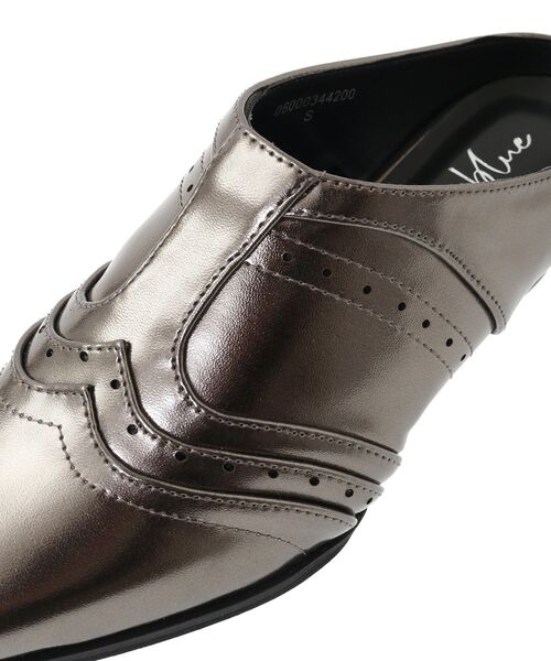 Green Parks(グリーンパークス)の「・richblue ウエスタンウェッジミュール(パンプス・レディース・シルバー/ブラック・L/S/M/LL)」の10枚目の写真