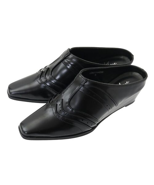 Green Parks(グリーンパークス)の「・richblue ウエスタンウェッジミュール(パンプス・レディース・シルバー/ブラック・L/S/M/LL)」の14枚目の写真