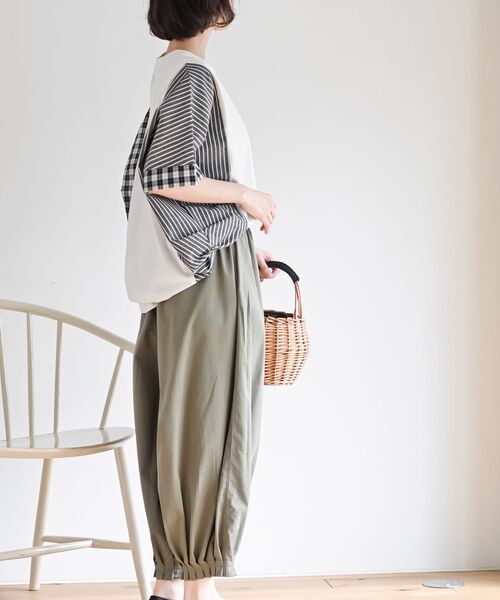 rps(アールピーエス)の「天竺サイド異素材切替ドレーププルオーバー(その他トップス・レディース・チャコールグレー/アイボリー・フリー)」の8枚目の写真