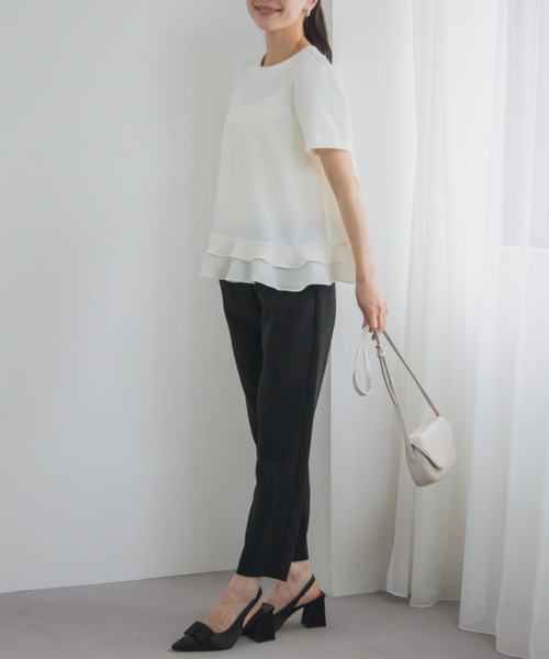 Sono(ソーノ)の「【SONO/ソーノ】【SONO NAVY/ソーノネイビー】ミニティアードレディブラウス(シャツ/ブラウス・レディース・ブラック/ネイビー/ホワイト・F)」の21枚目の写真