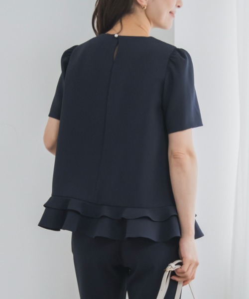 Sono(ソーノ)の「【SONO/ソーノ】【SONO NAVY/ソーノネイビー】ミニティアードレディブラウス(シャツ/ブラウス・レディース・ブラック/ネイビー/ホワイト・F)」の19枚目の写真