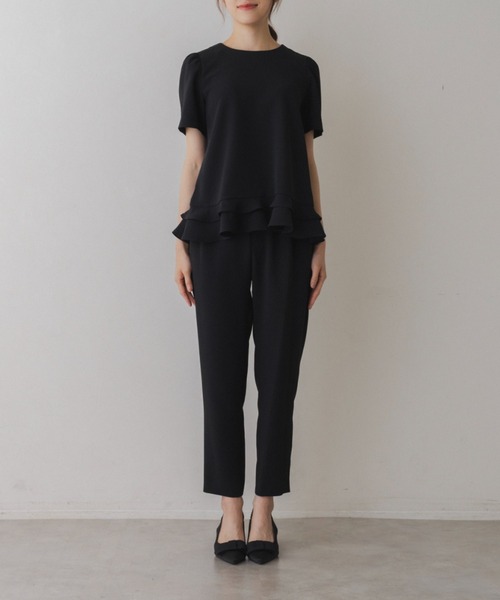Sono(ソーノ)の「【SONO/ソーノ】【SONO NAVY/ソーノネイビー】ミニティアードレディブラウス(シャツ/ブラウス・レディース・ブラック/ネイビー/ホワイト・F)」の7枚目の写真