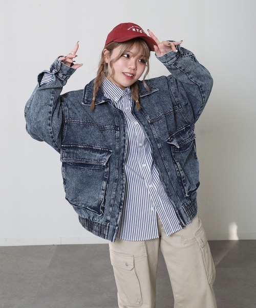 ZIP FIVE(ジップファイブ)の「【ZIP FIVE】デニム ケミカル カバーオール / デニムジャケット(デニムジャケット・メンズ・ブラック/インディゴブルー・LARGE/MEDIUM)」の11枚目の写真