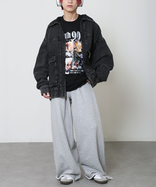 ZIP FIVE(ジップファイブ)の「【ZIP FIVE】デニム ケミカル カバーオール / デニムジャケット(デニムジャケット・メンズ・ブラック/インディゴブルー・LARGE/MEDIUM)」の4枚目の写真