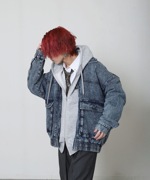 ZIP FIVE(ジップファイブ)の「【ZIP FIVE】デニム ケミカル カバーオール / デニムジャケット(デニムジャケット・メンズ・ブラック/インディゴブルー・LARGE/MEDIUM)」の17枚目の写真